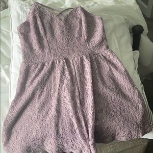 Women’s Xhiliration Purple Romper M Floral Lace